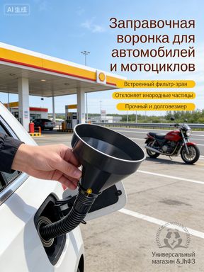 Воронка для бензина / Воронка автомобильная (Неразборная)