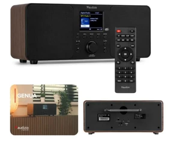 Цифровое радио Audizio Genua DAB+ FM stereo,коричневый