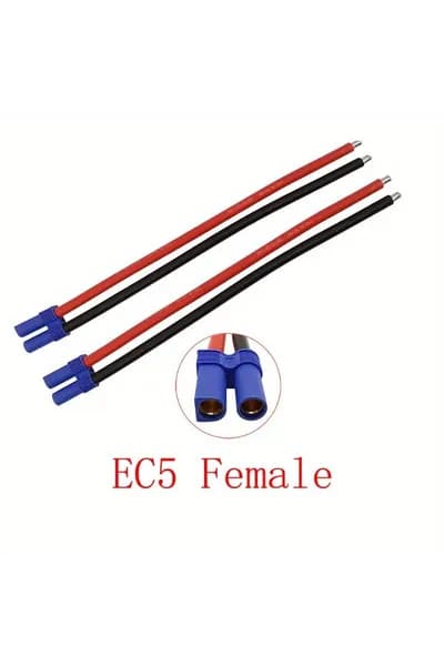 2 шт. разъёма EC5 мужской и женский, 5,0 мм банановый разъем, провод 12 AWG 10 см из мягкого силикона