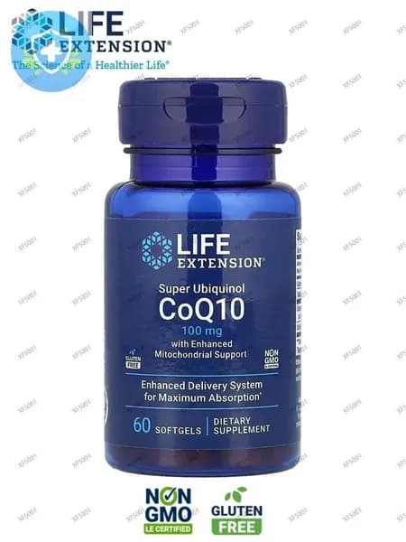 Life Extension, Убихинол CoQ10 с улучшенной поддержкой митохондрий, 100 мг, 60 мягких капсул