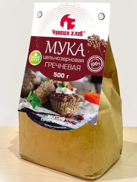 Мука гречневая цельнозерновая 500 г