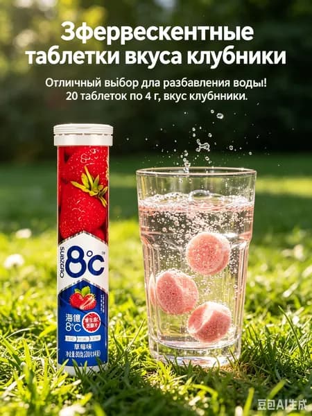 Напиток с различными вкусами из твердого прессованного сахара Haiyi Vitamin C в шипучих таблетках при температуре 8 C с витамином VC для взрослых