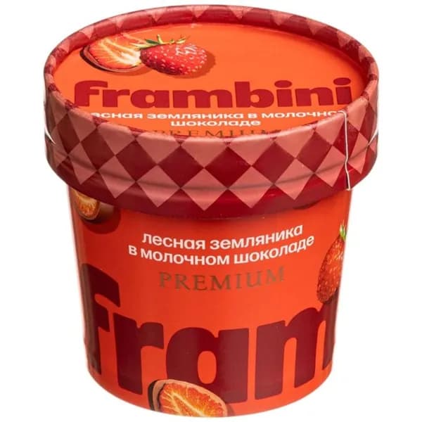 Земляника в молочном шоколаде 60 г, Frambini, замороженная