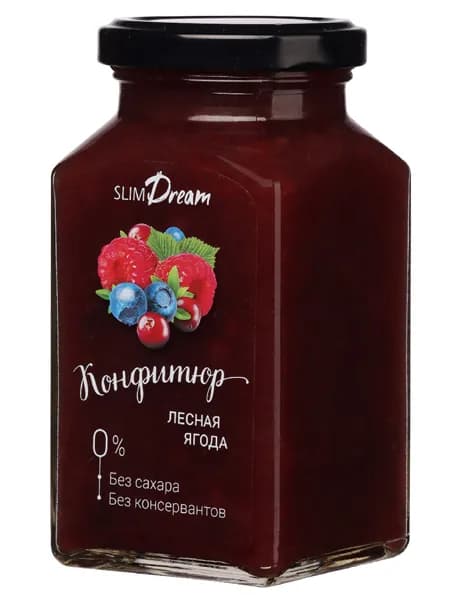 Конфитюр без сахара из лесных ягод, Slim Dream, 300 гр