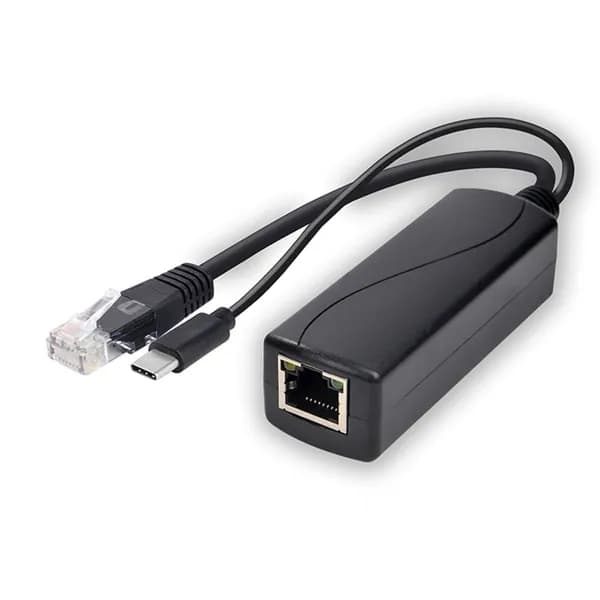 Разветвитель POE от 48 В до 5 В Для Камеры USB Type C 5.5x2.1 3.5x1.35