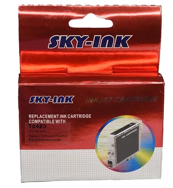 Картридж Sky-Ink T0483 стандартный для принтеров Epson Stylus Photo R200/R220/R300/R300M/R320/R325/R340/RX500/RX600/RX620, пурпурный