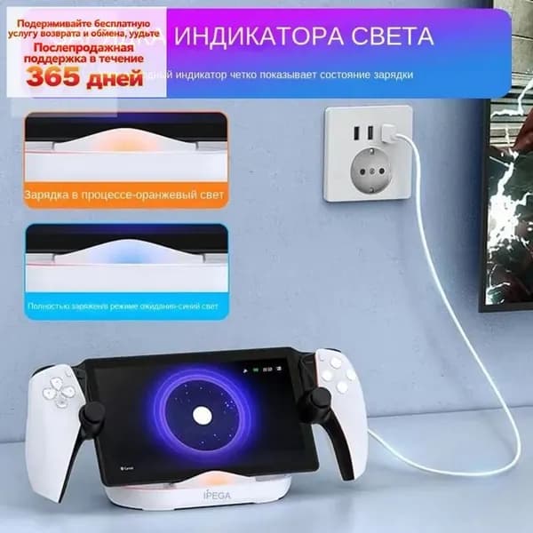Зарядная док-станция с зарядным кабелем. Подставка для зарядного устройства. Подставка для зарядки для PlayStatio