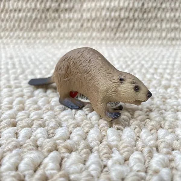 Фигурка бобра Schleich, дикое животное, реалистичная модель, 9.5 см, для детей и коллекции