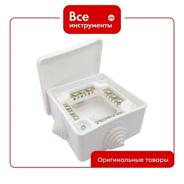 Коробка Bylectrica с клеммными колодками для открытой проводки IP44 80мм х 80 мм х41,5 мм, КМ-222
