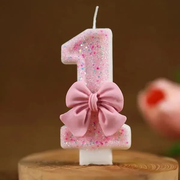 Свечи для торта цифра 0, цифра 1, 7 см