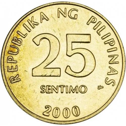 25 сентимо, 2000 год, Филиппины