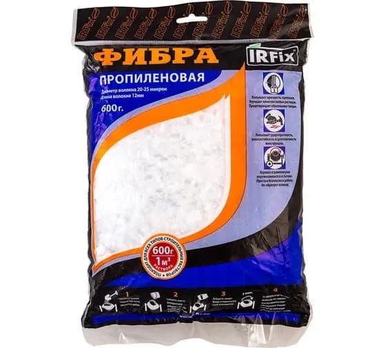 Волокно полипропиленовое IRFIX ФибраЛюкс (12 мм; 0.6 кг)