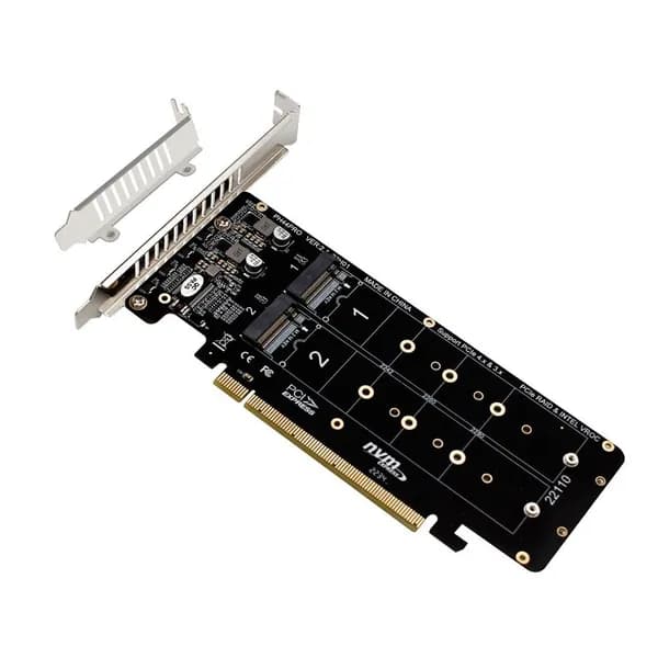 (F X Z V) Двухсторонняя 4-дисковая NVME -карта PCIeX16 - M.2 M-Key NVMEx4SSD 2U Серверный -массив Адаптер расширения Сплит-карта