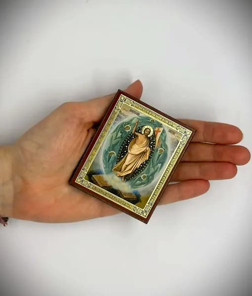Маленькая Икона "Воскресение Христово". 6*7 см.