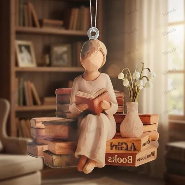 Декоративная акриловая подвеска для книголюбов Только девочка, которая любит книги