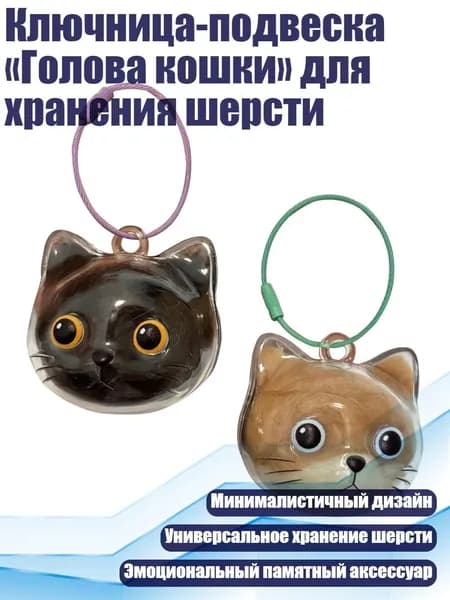 Ключница-подвеска Голова кошки для хранения шерсти, смешать