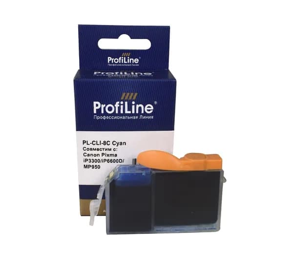Картридж для струйного принтера CLI-8C ProfiLine для Canon PIXMA MP500/MP530/MP600/MP610/MP800/MP810/MP830/MP970/MX850/iP4200/iP4300/iP4500/iP5200/iP5300/iP6600/iP6700/iP9000, цвет голубой