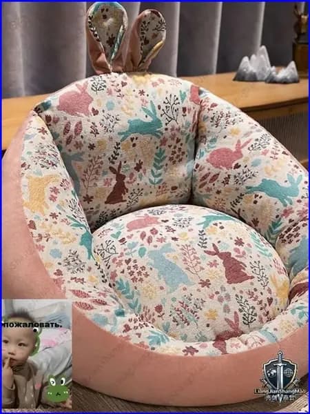 Прямой диван 55х50х50 см,лиловый