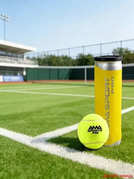 Профессиональные мячи для падел AMA SPORT PRO 45% натуральная шерсть, износостойкие теннисные мячи для турниров и повседневных тренировок в упаковке-тубе