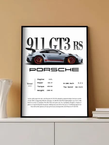 Постер на стену Porsche 911 без рамы (29,7х42см)