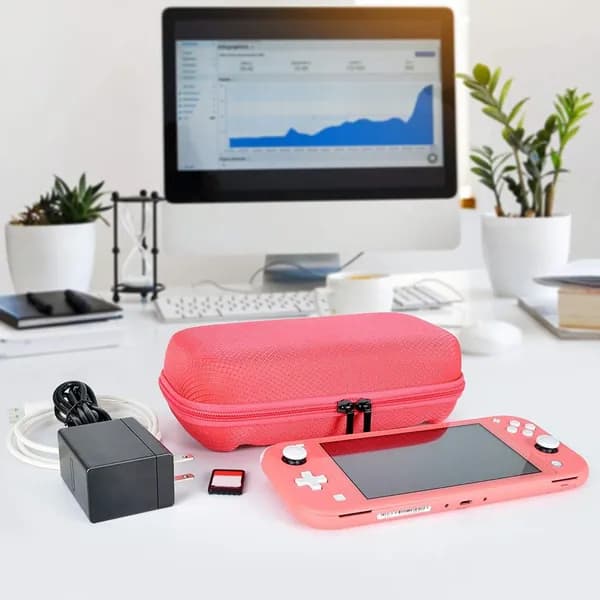 Чехол для Nintendo Switch Lite из ЭВА-материала с бархатной подкладкой и двойной молнией