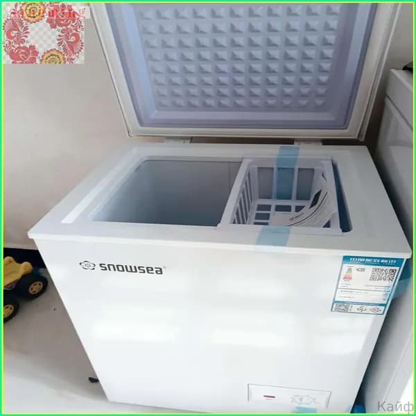Морозильная камера морозильник，с корзиной，45L，2в1 ларь/холодильник， удобный горизонтальный шкаф，полная гарантия, белый