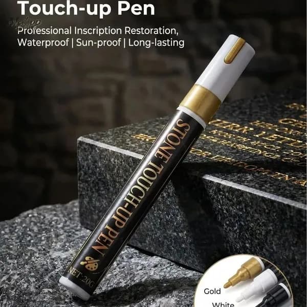 Маркер для реставрации надписей на камне, золотой, водостойкий, долговечный