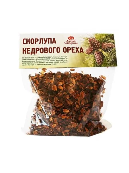 Скорлупа кедрового ореха, 150 г. Алтай-Старовер