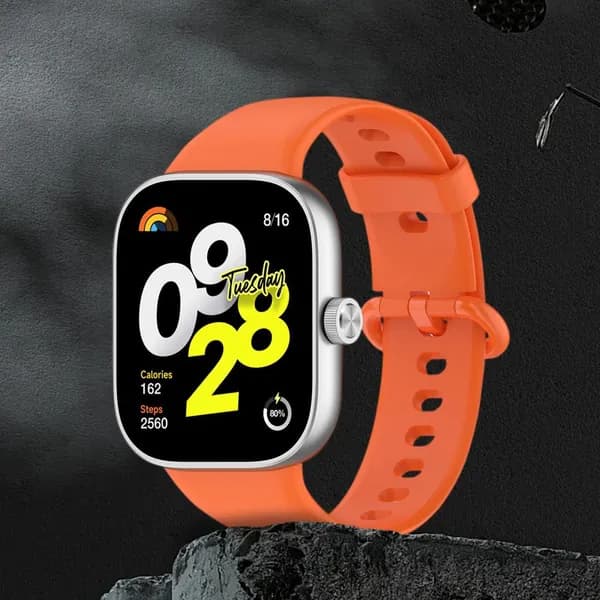 Силиконовый ремешок для Redmi Watch 4 и Xiaomi Band 8 Pro, оранжевый