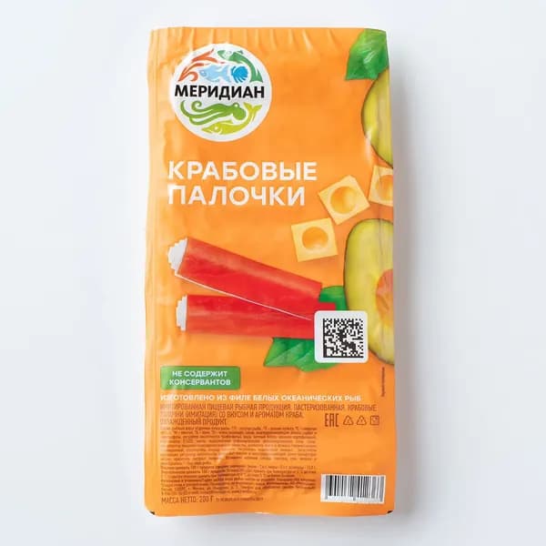 Крабовые палочки 200 г, Меридиан