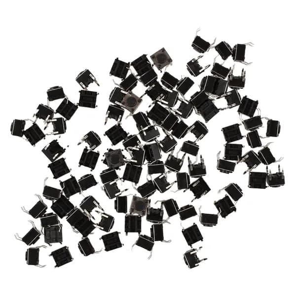100 шт. 6x6x4,5 мм панель PCB мгновенный тактильный тактовый кнопочный переключатель 4-контактный DIP