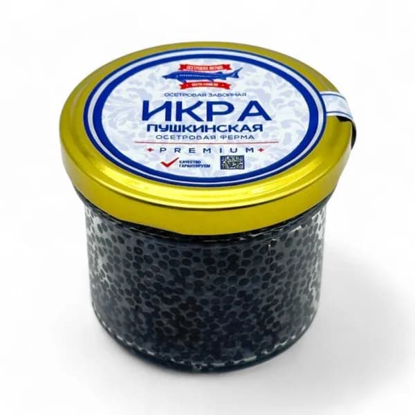 Икра черная осетровая Пушкинская премиум 100 гр (ст.б)