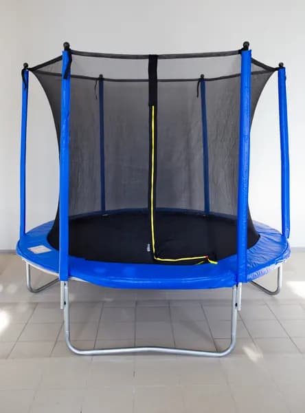 Детский каркасный батут для дома с защитной сеткой внутренней Trampoline 8 ft 244 см(Синий)