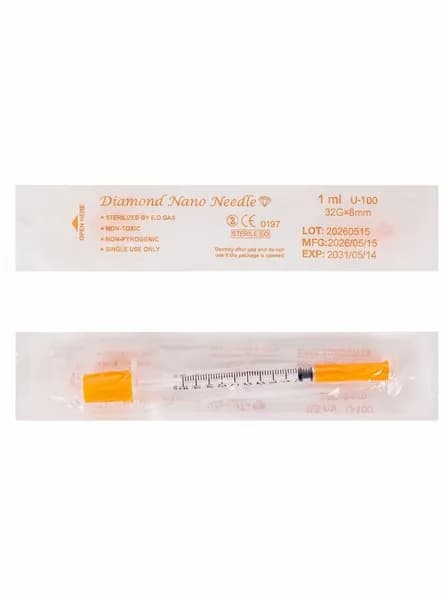Инсулиновый шприц U100 1 ml 32Gx8 10 шт