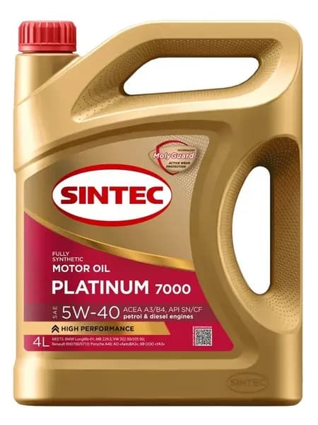 Масло моторное 5W-40 4л Platinum 7000