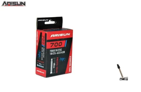 Камера для велосипеда ARISUN 700x18/25C бутил Presta, F/V-48 мм, (18/25-622/630) 0,9 мм