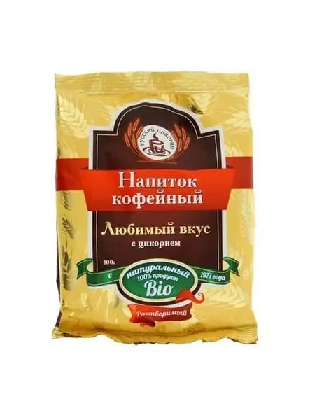 Напиток кофейный Любимый вкус растворимый с цикорием, 100г