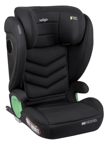 Детское автокресло бустер Indigo DEFENDER KBH307 I-SIZE Isofix растущее, от 15 до 36 кг, 2 и 3 группа, черный