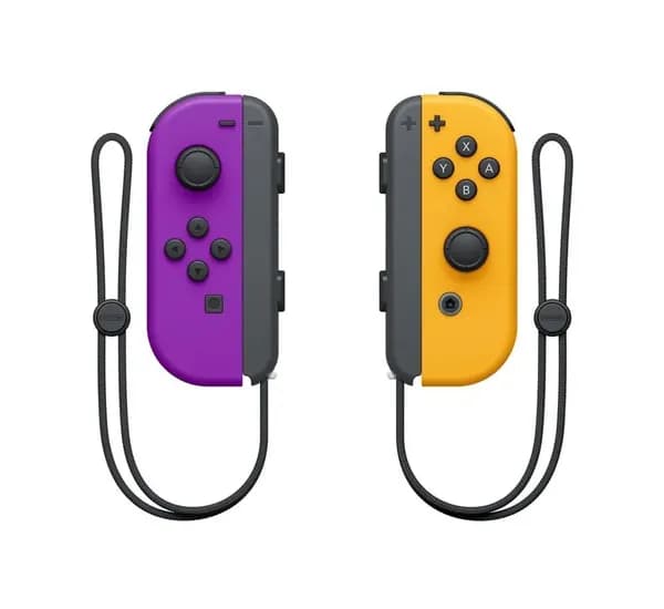 Два контроллера Joy-Con для консоли Nintendo Switch, фиолетовый / оранжевый