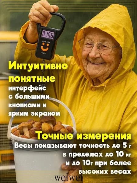 Весы безмен ручные электронные до 50 кг