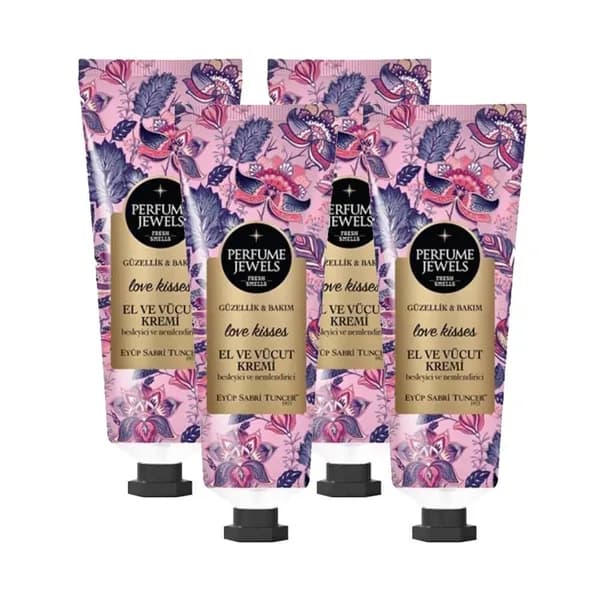 Крем для рук Eyup Sabri Tuncer Perfume Jewels Love Kisses, 50 мл, набор из 4 шт