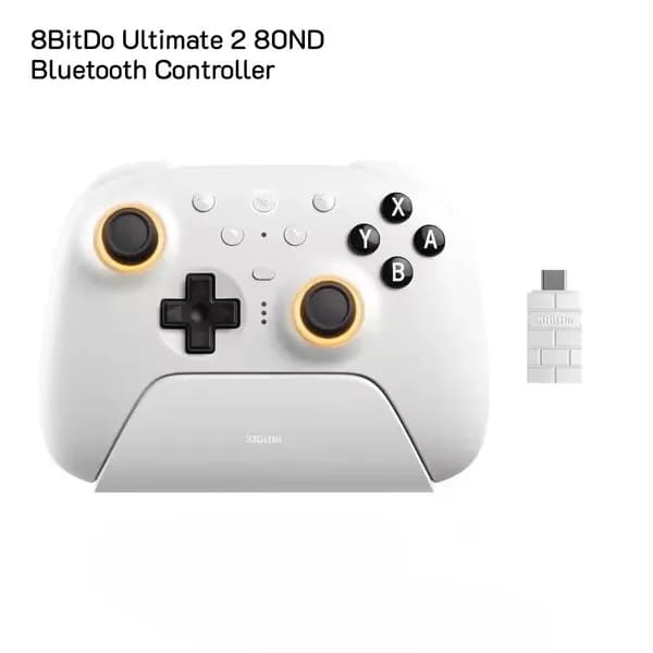 8BitDo Ultimate 2 80ND Беспроводной игровой контроллер Ultimate 2 Bluetooth с зарядной док-станцией, геймпадом-джойстиком, ПК Windows10/11 Nintendo Switch 2