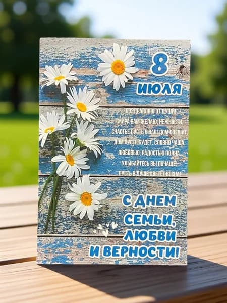 Открытка №3 "С днем семьи" 10*15