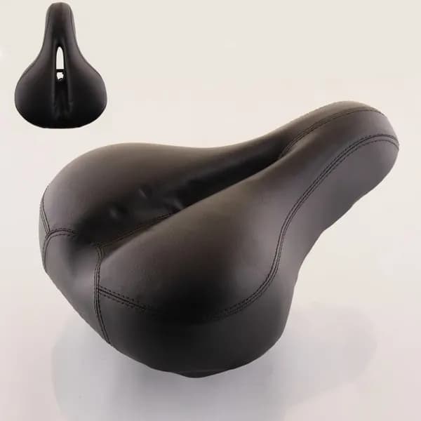 Седло велосипедное с вентиляцией. пружинное 265 d230mm черное