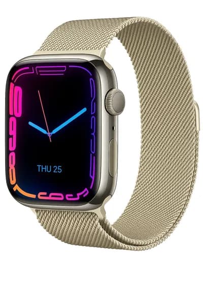 Ремешок для Apple Watch 44 45 46 49 mm миланская петля цвета светло-песочный, металлический магнитный браслет на смарт часы Эпл Вотч для iWatch Series 11 10 9 SE 3 Ultra 3 Ultra 2 6 5 4 3 совместимый