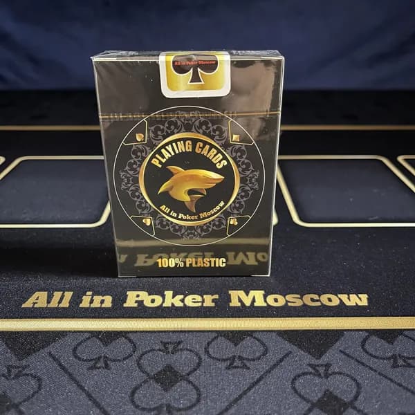 Карты игральные пластиковые All in Poker Moscow модель 2 - 1 колода Черная