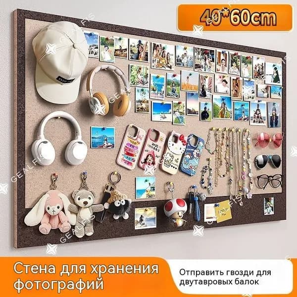 GEALFIS пробковая доска для записей мини-доска из пробки 40*60 см для дома и офиса