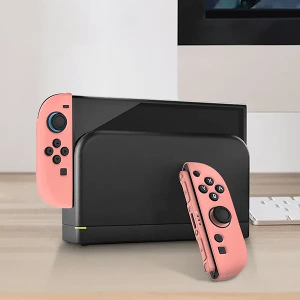 Силиконовый чехол для Nintendo Switch 2, оранжевый, с антискользящей текстурой