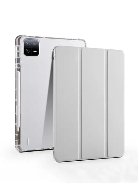 Прозрачный защитный чехол для Xiaomi Redmi Pad 7 / Pad 7 PRO с отсеком для стилуса, идеальная совместимость с ручным стилем, антиударныйсерый
