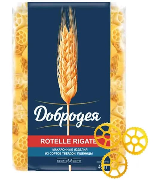 Макаронные изделия Высший сорт "Добродея" ROTELLE RIGATE 400гр. 2шт.